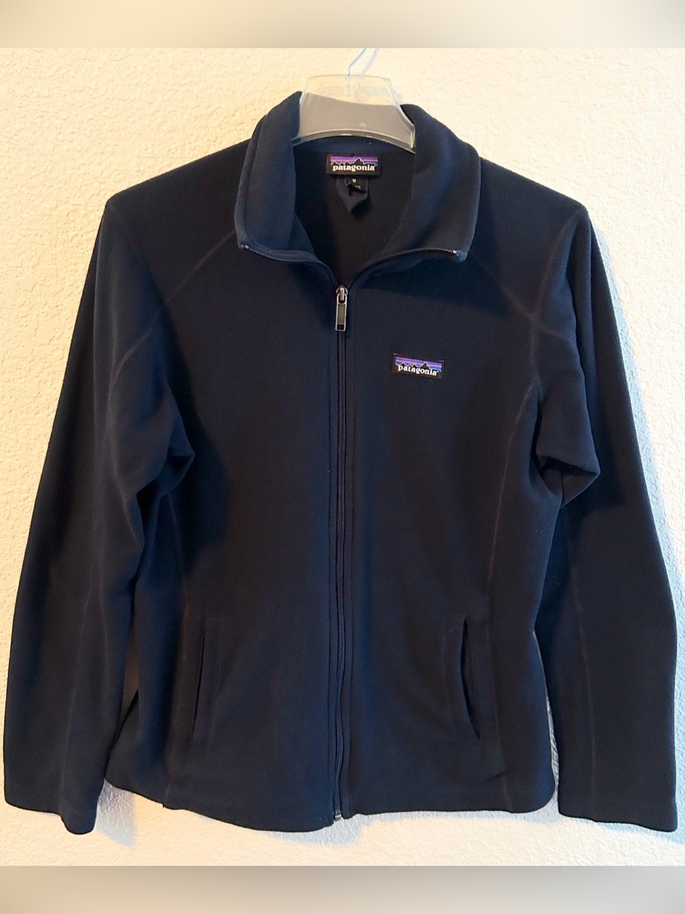 Patagonia Women’s Fleece Jacket Full Zip Navy Blue Medium Outdoor Gorpcore